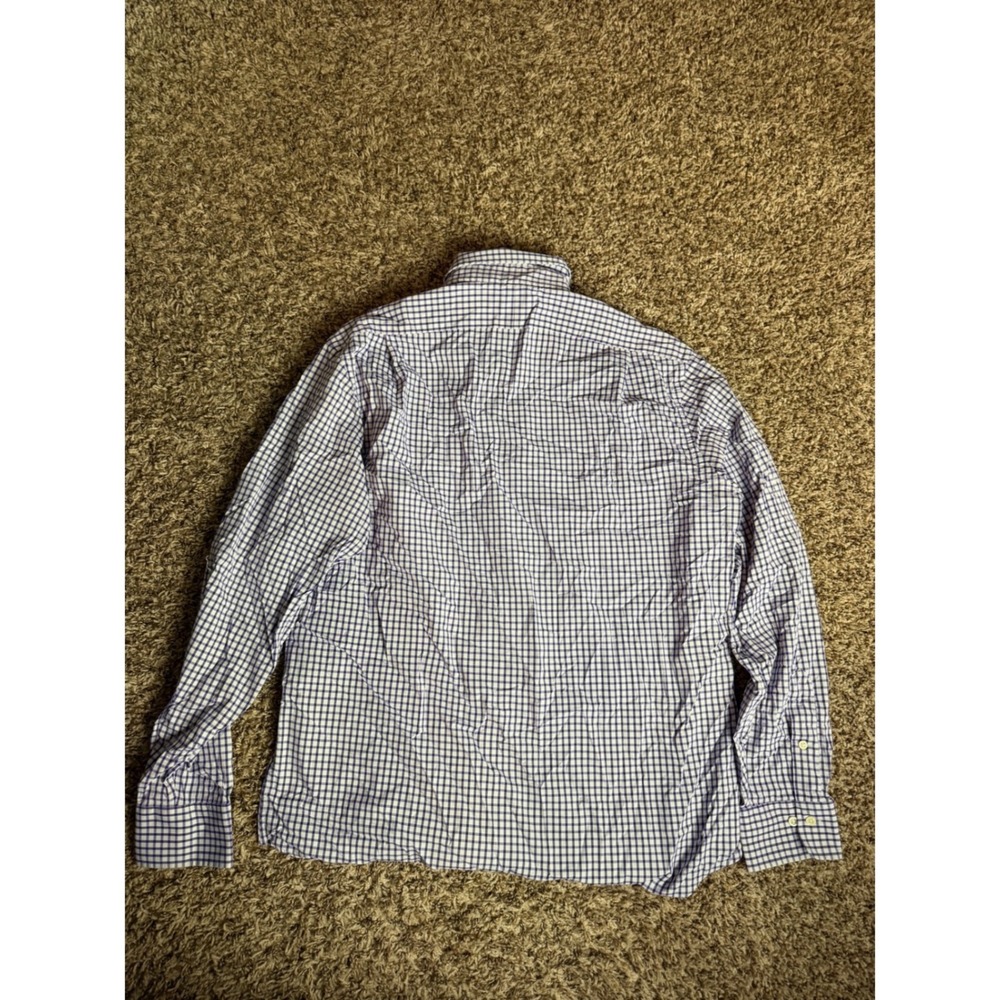 Polo Ralph Lauren Performance Gingham Button Down Shirt Mens Large Purple White - Picture 6 of 6